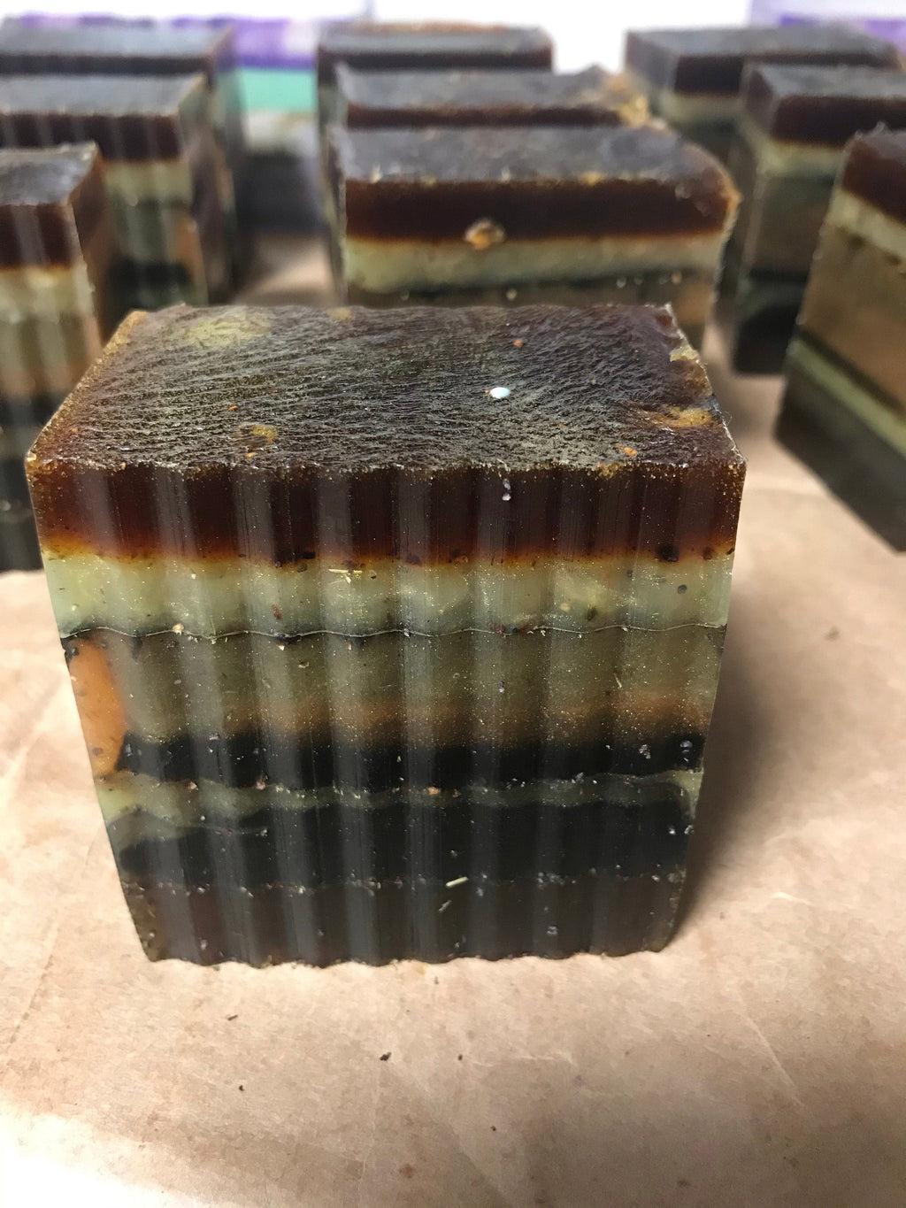 Uplift African Black Soap Activated Charcoal Turmeric Powder Poppy Seeds Lemon Citrus Well-Being Essential Soap Bar