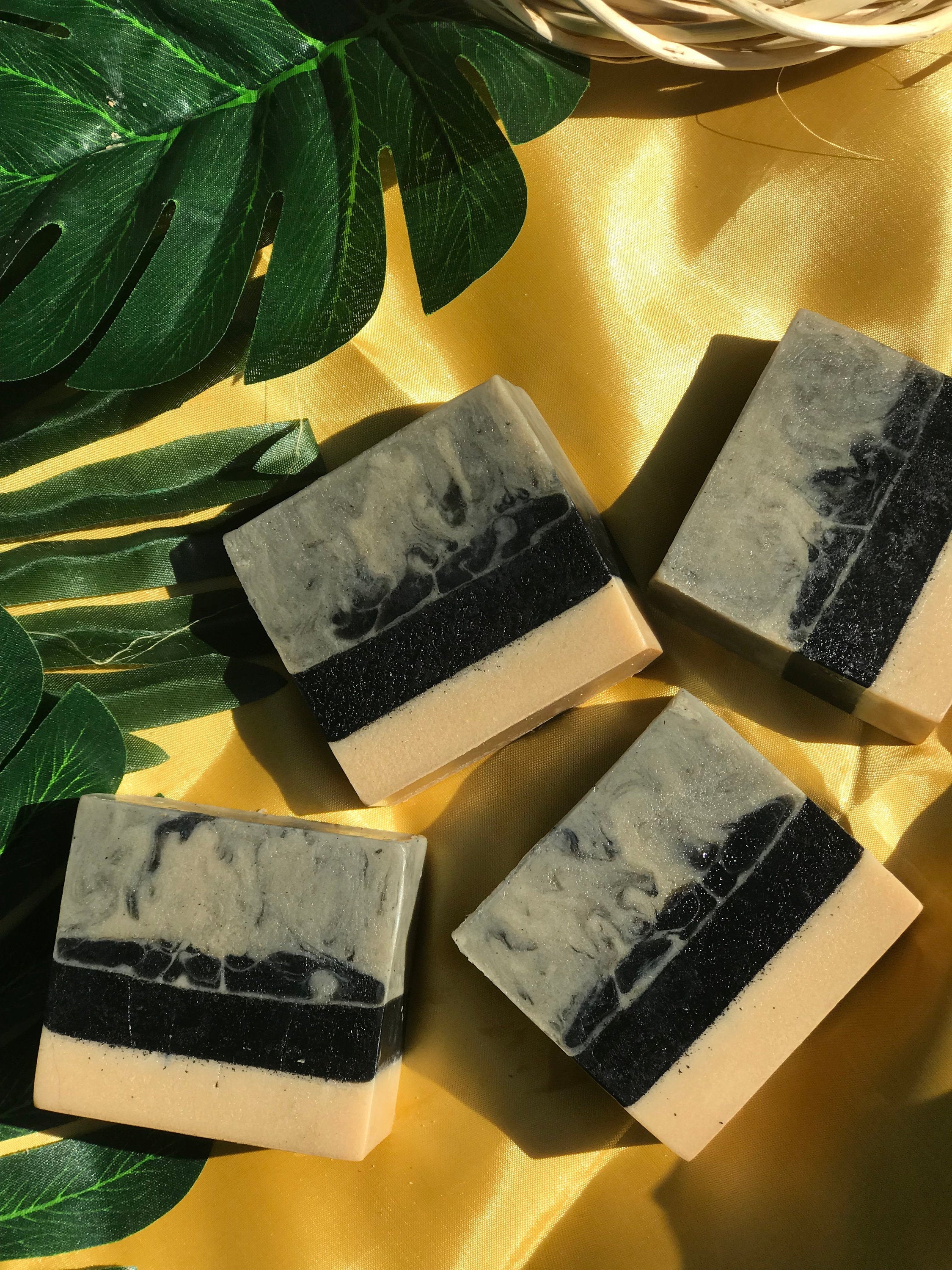 Mens Hello Handsome Activated Charcoal Moroccan Rhassoul Clay Essential Soap Bar
